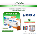 [Combo 2 hộp] NEXGARD® size S viên nhai phòng & trị ve, ghẻ, bọ chét cho chó từ 2-4 kg