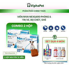 [Combo 2 hộp] NEXGARD® size M viên nhai phòng & trị ve, bọ chét, ghẻ cho chó từ 4-10 kg