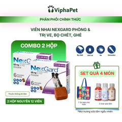 [Combo 2 hộp] NEXGARD® size L viên nhai phòng & trị ve, bọ chét, ghẻ cho chó từ 10-25 kg