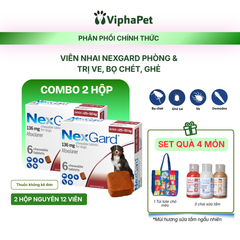 [Combo 2 hộp] NEXGARD® size XL viên nhai phòng & trị ve, bọ chét, ghẻ cho chó từ 25-50 kg