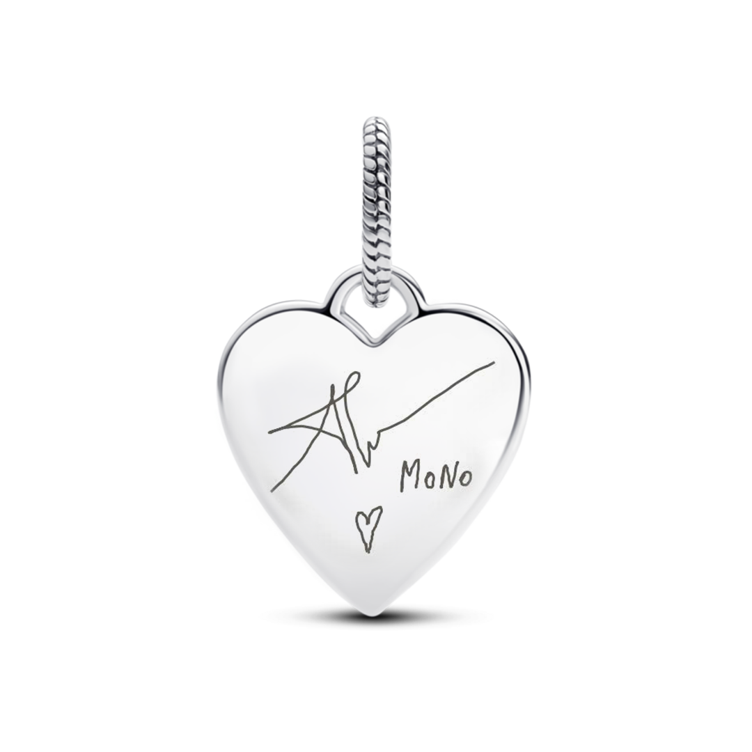 Mặt Dây Chuyền Bạc Trái Tim Khắc Chữ Ký MoNo - Pandora