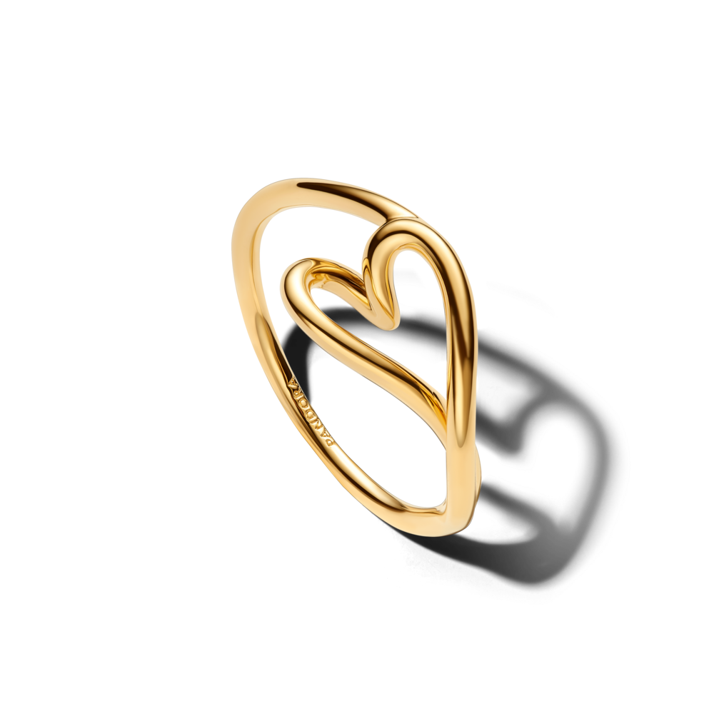 Nhẫn Essence Mạ Vàng 14K Trái Tim Kiêu Sa - Pandora