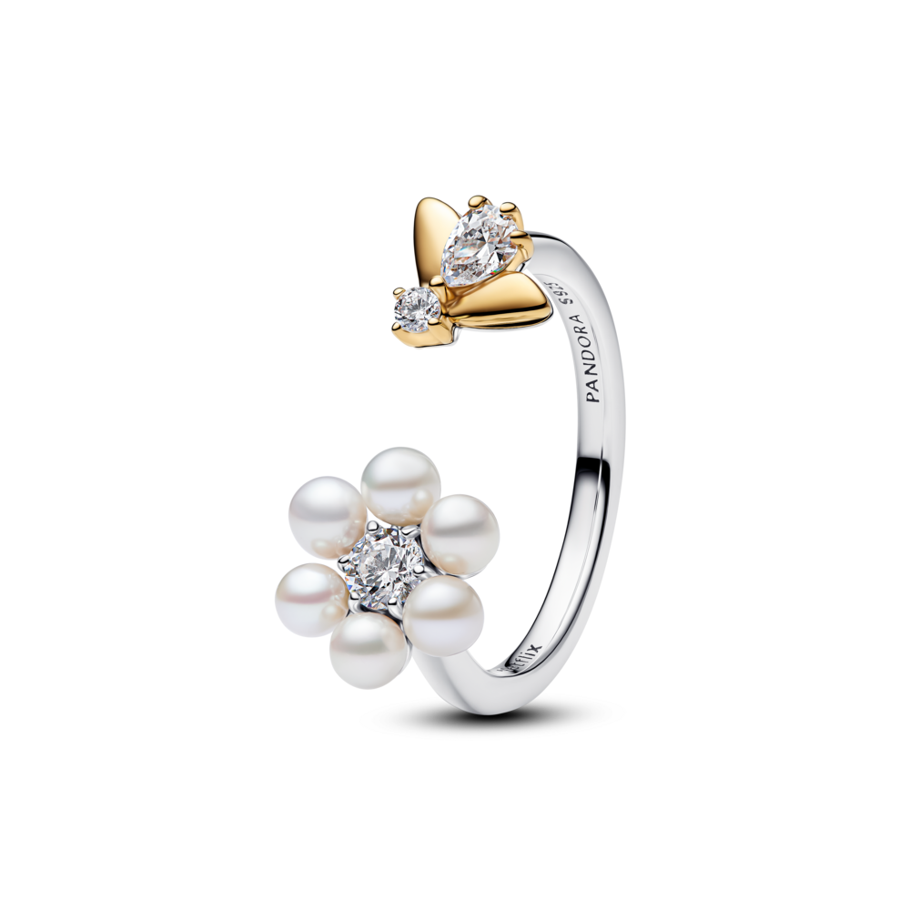 Nhẫn bridgerton x pandora bạc hoa ong ngọc trai thuần khiết - Pandora