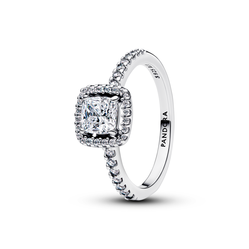 Nhẫn Bạc Pandora Timeless Đính Đá Trong Suốt - Pandora