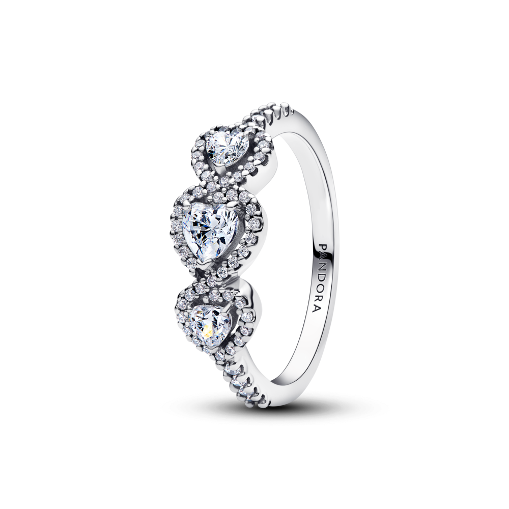 Nhẫn pandora timeless bạc trái tim gắn kết - Pandora