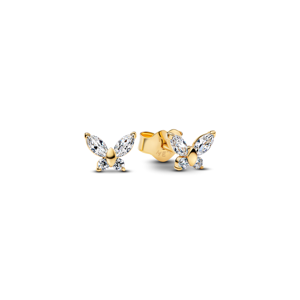 Hoa tai bạc pandora timeless nhịp bay tự do (bướm trắng) - Pandora