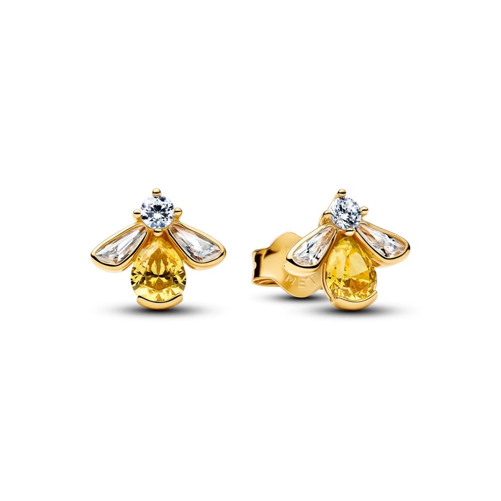 Hoa Tai Nụ Pandora Timeless Mạ Vàng 14K Ong Mật - Pandora