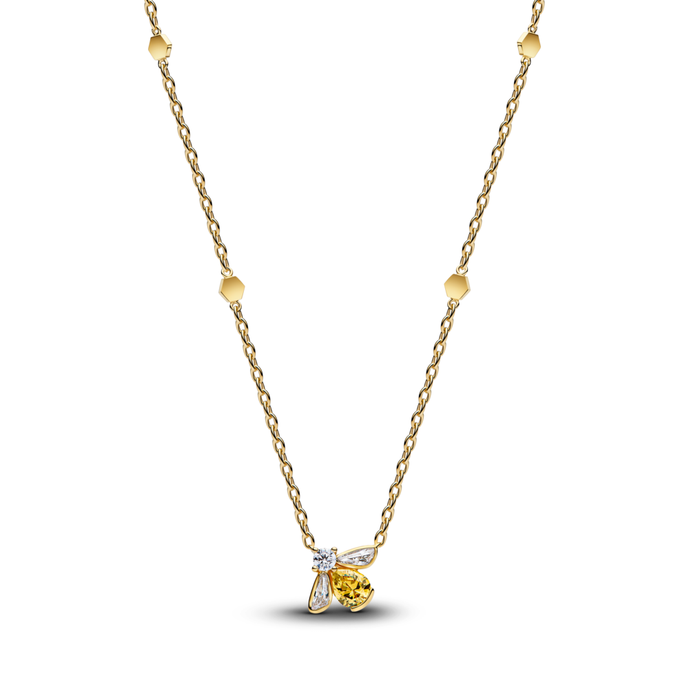 Dây Chuyền Pandora Timeless Mạ Vàng 14K Ong Mật Ánh Kim - Pandora