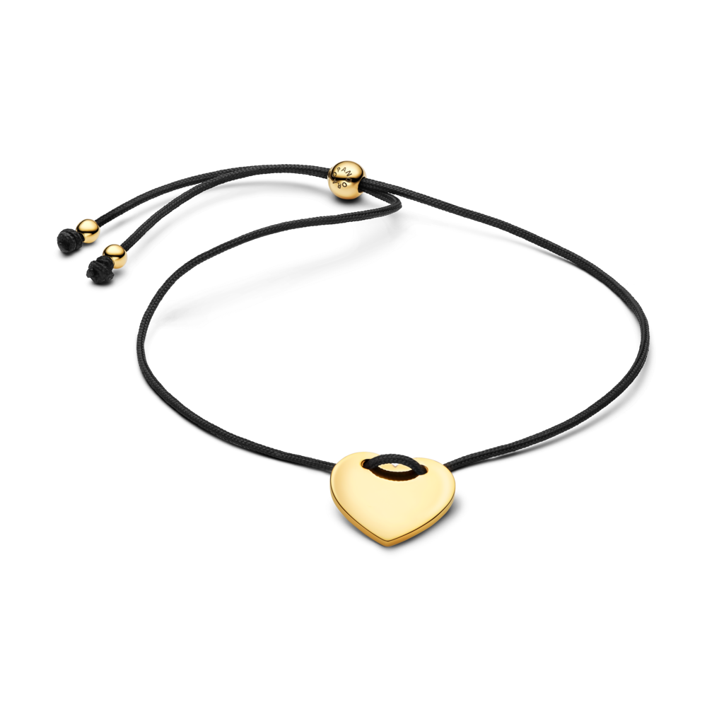 Vòng Tay Pandora Mạ Vàng 14K Trái Tim Khắc Thông Điệp - Pandora