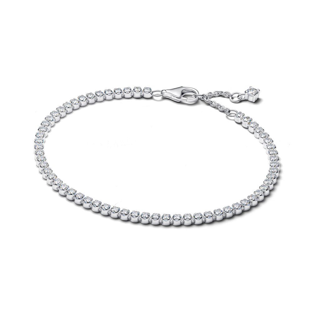 Vòng Tay Pandora Timeless Tennis Bạc Đính Đá Bản Nhỏ - Pandora