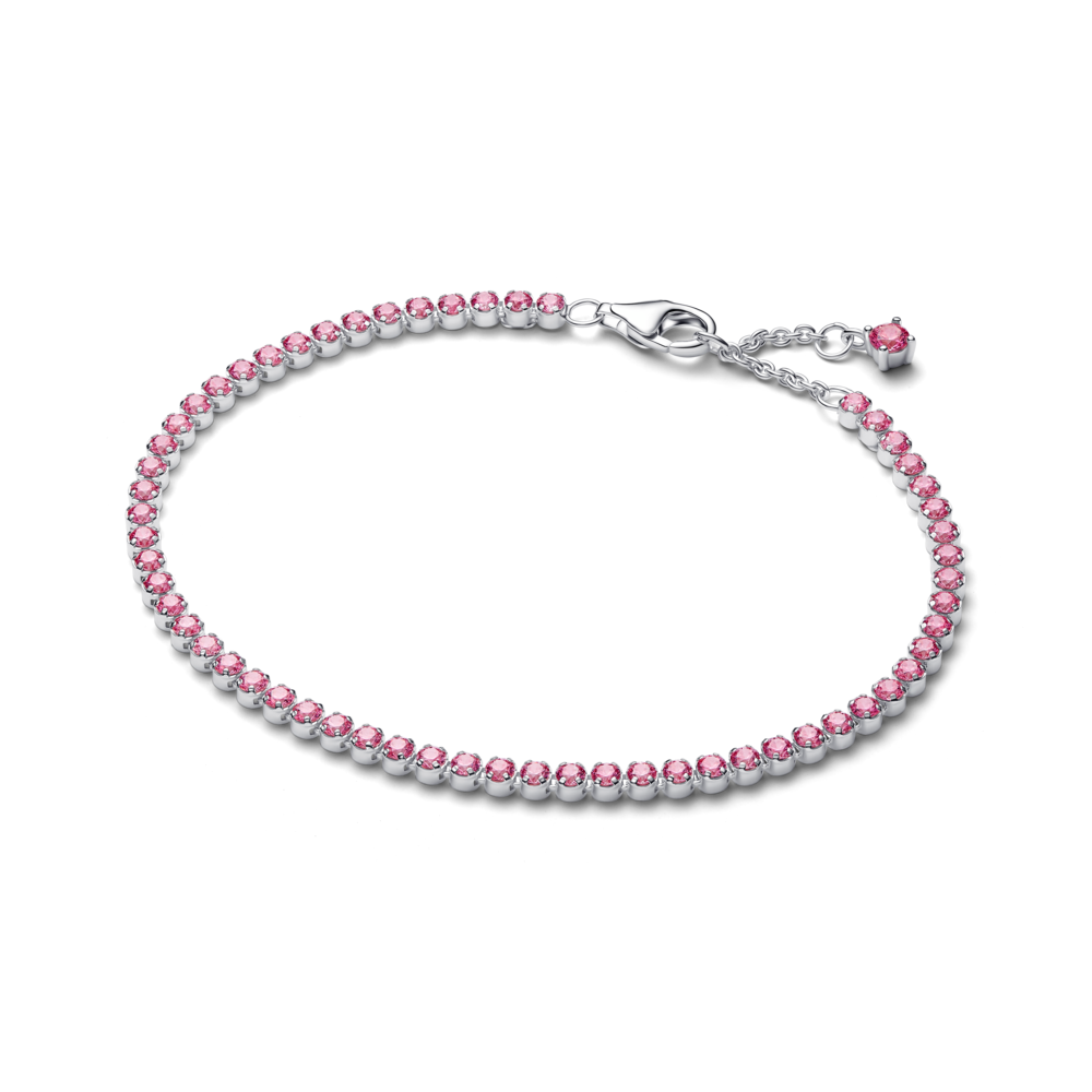 Vòng Tay Pandora Timeless Bạc Đính Đá Nắng Hồng - Pandora