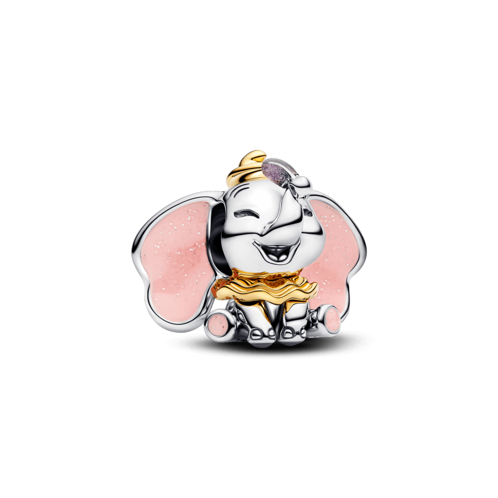 Charm Bạc Disney Pandora Chú Voi Dumbo Tráng Men Hồng - Pandora