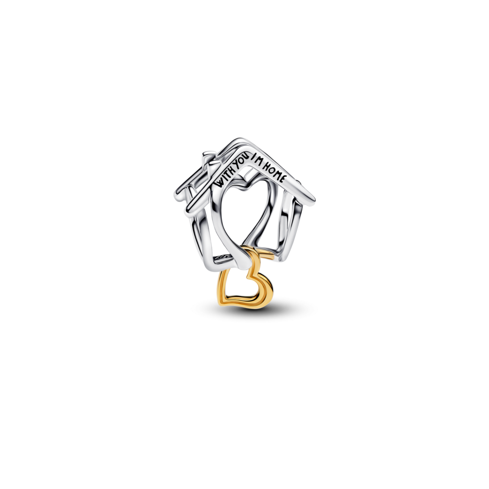 Charm Pandora Bạc Mạ Vàng 14K Yêu Thương Là Nhà - Pandora