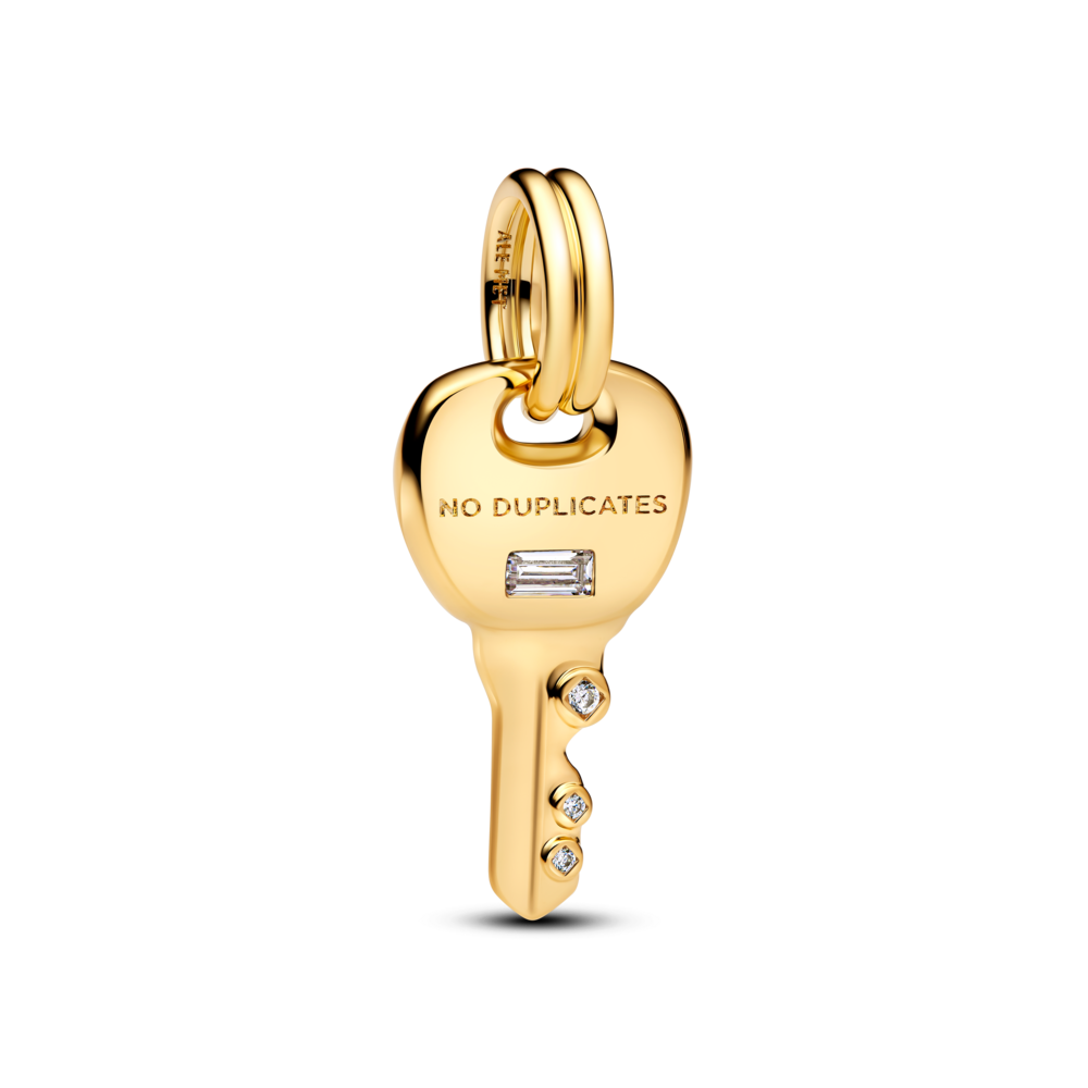 Charm Treo Pandora Bạc Hoa Tráng Men Hồng 14K - Pandora