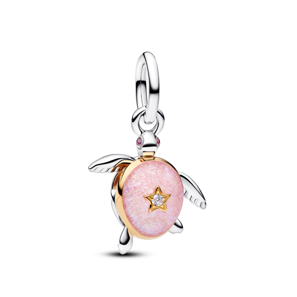 Charm Pandora Club Mạ Vàng 14K Rùa Kim Phúc Linh Động - Pandora