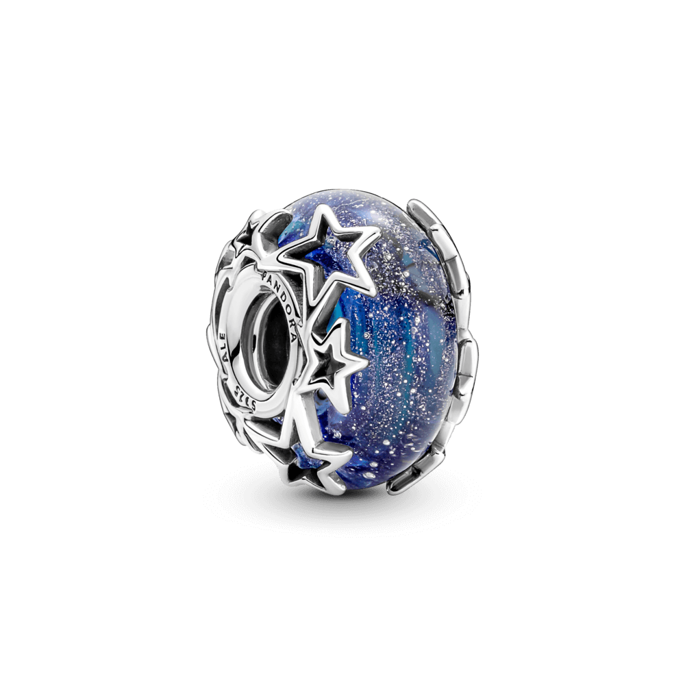Charm Bạc Murano Dải Ngân Hà Xanh Vũ Trụ - Pandora