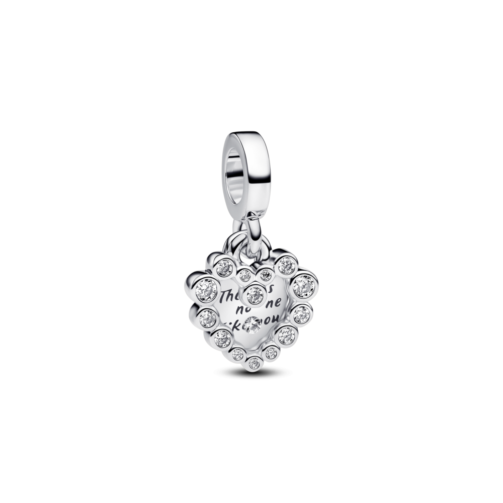 Charm Treo Bạc Trái Tim Đôi Lấp Lánh Lời Yêu - Pandora