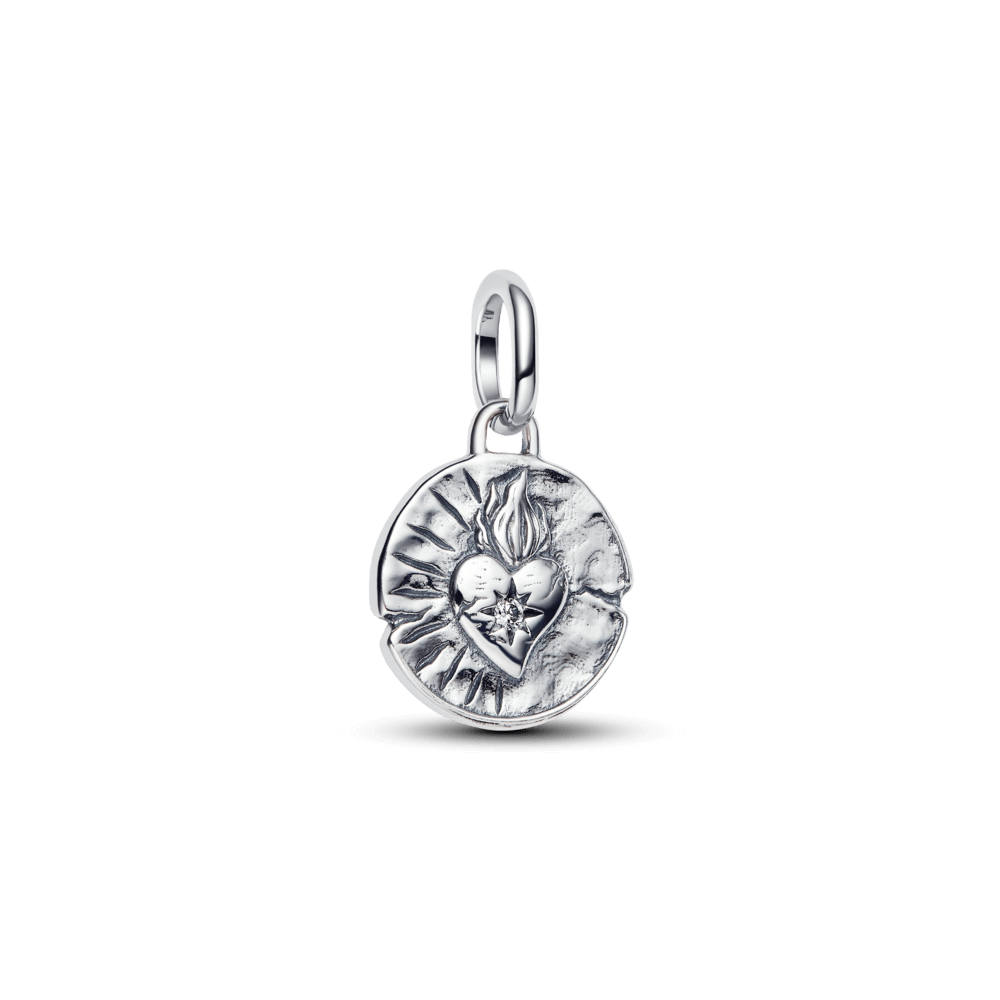 Charm Pandora Bạc Medallion Đồng Xu Tình Yêu Chiến Thắng Tất Cả - Pandora