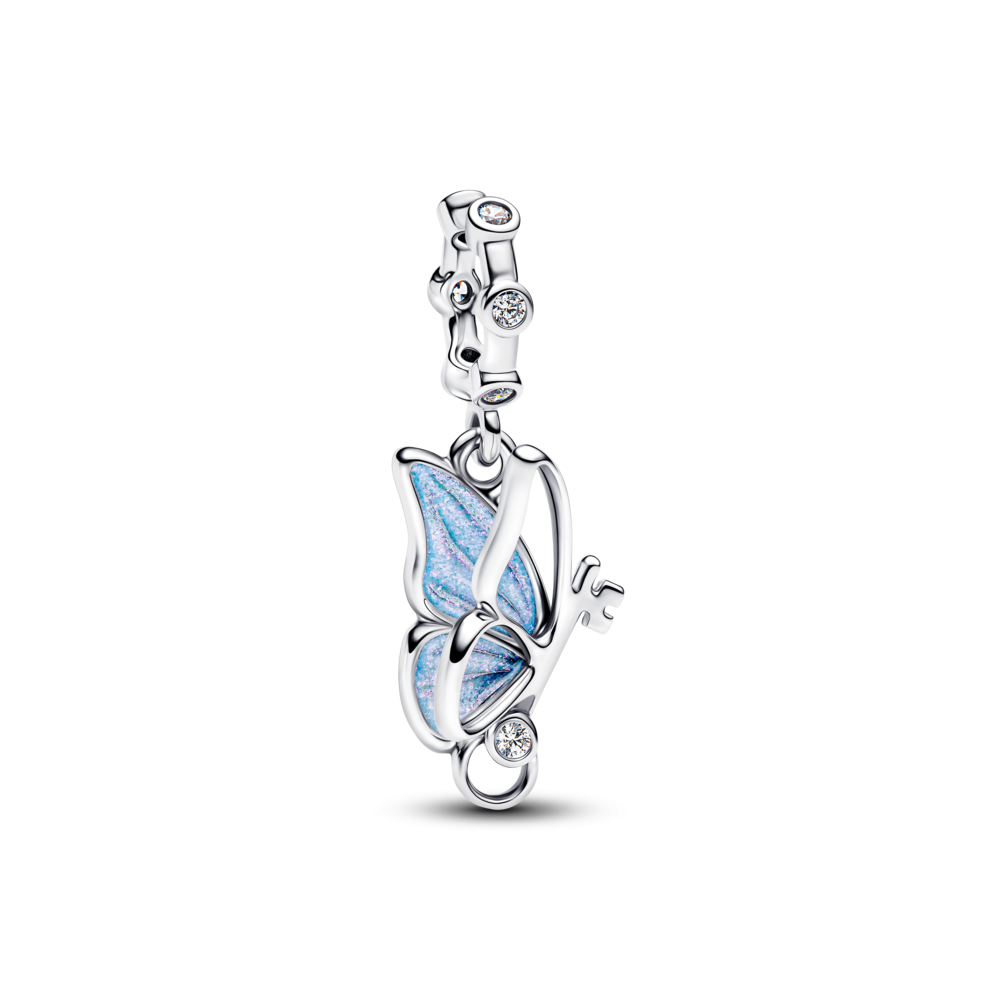 Charm Bạc Pandora Moments Mở Khóa Tương Lai Bướm Xanh - Pandora