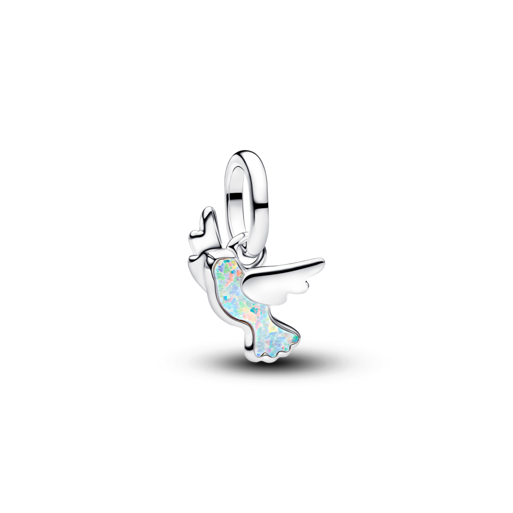 Charm Treo Bạc Pandora Me Mini Chim Bồ Câu Opal Trắng - Pandora