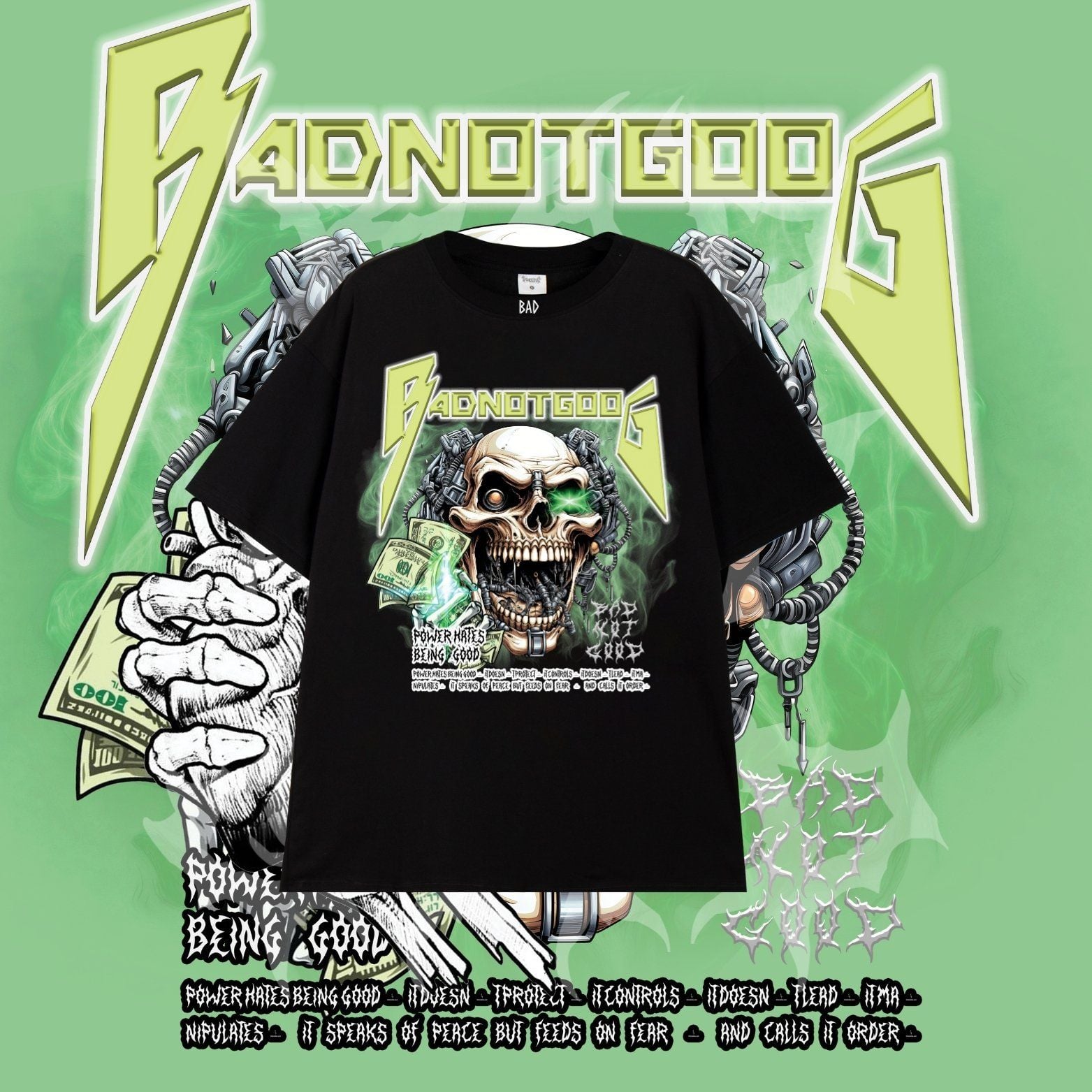 [ PREMIUM COTTON ] ÁO THUN BADNOTGOOD “ DOLLAR “ 100% COTTON PREMIUM  FORM BOXY