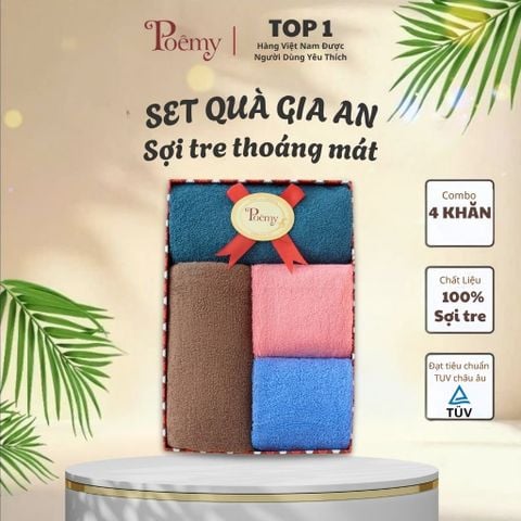 Hộp quà tặng khăn Poêmy - Set GIA AN