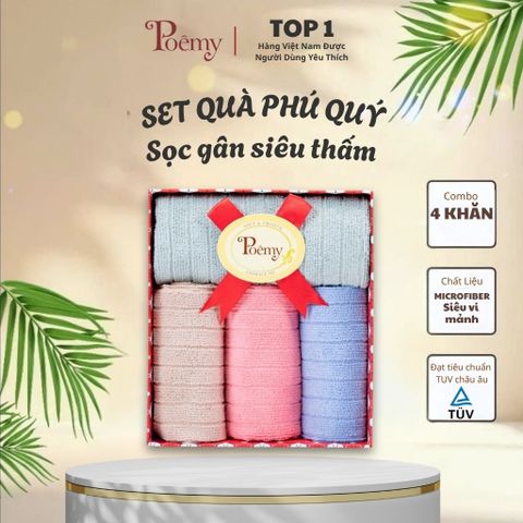 Hộp quà tặng khăn Poêmy - Set PHÚ QUÝ