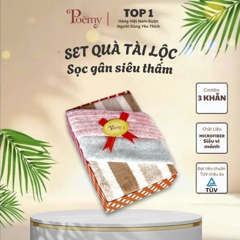 Hộp quà tặng khăn Poêmy - Set Tài Lộc