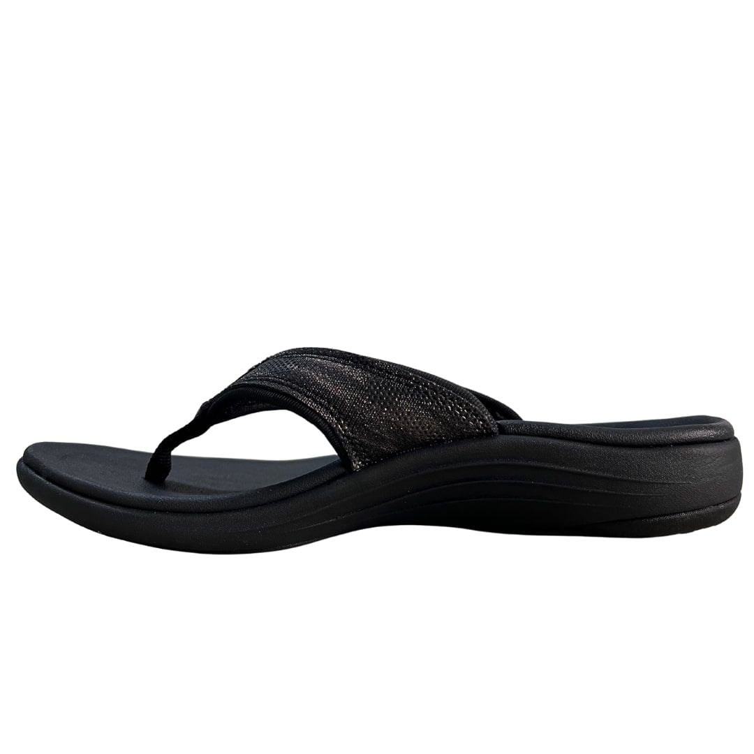  Dép xỏ ngón sức khỏe nữ Revitalign Yumi Metallic Black 