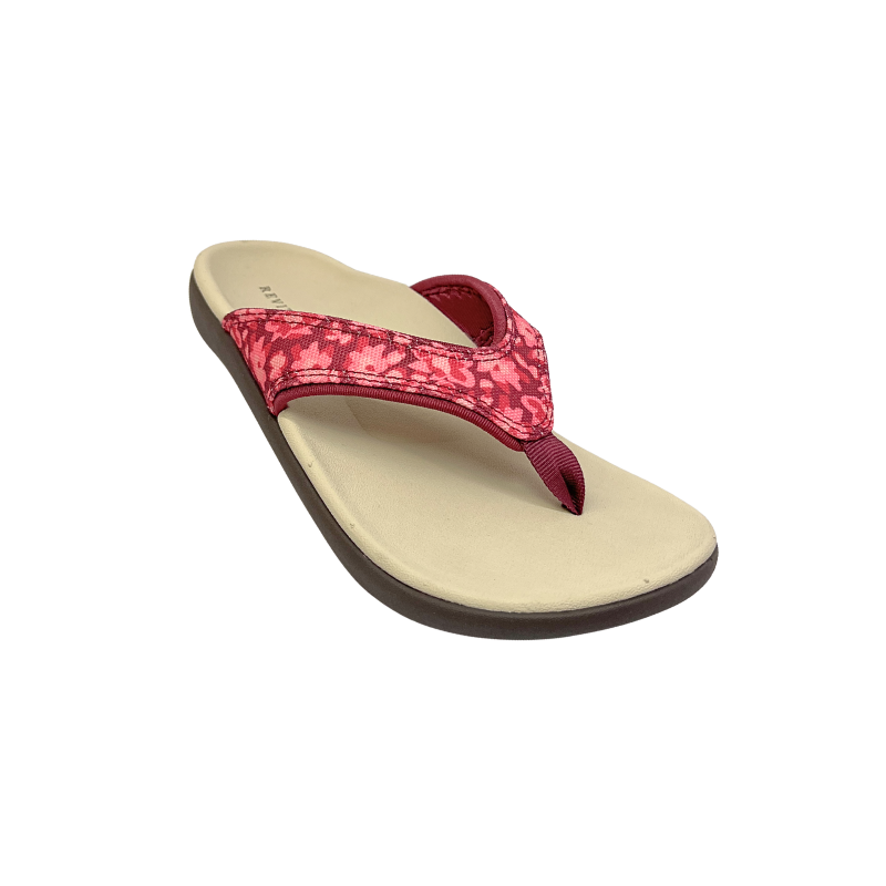  Dép xỏ ngón sức khỏe nữ Revitalign Yumi Mod Floral Red 