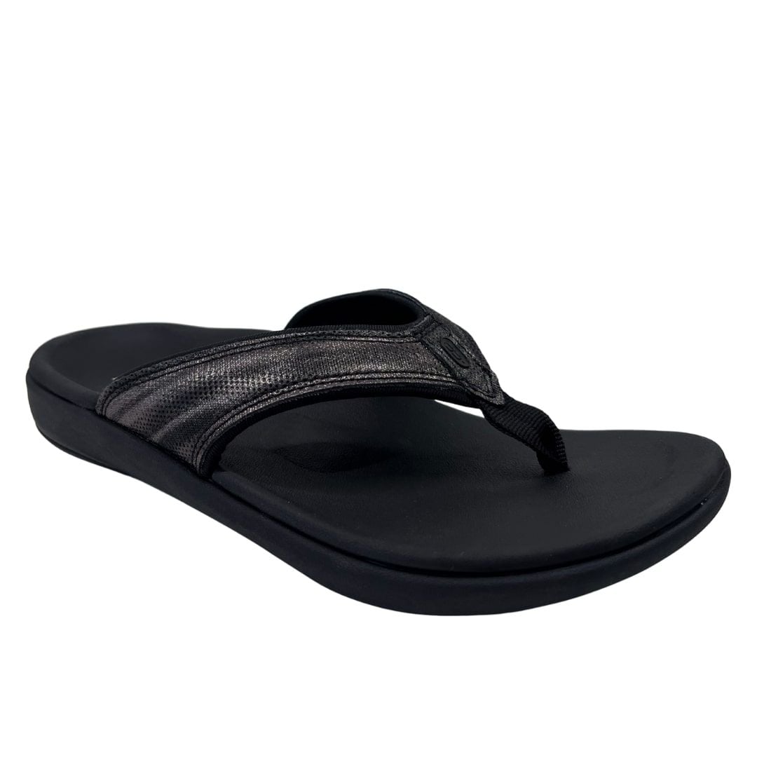  Dép xỏ ngón sức khỏe nữ Revitalign Yumi Metallic Black 