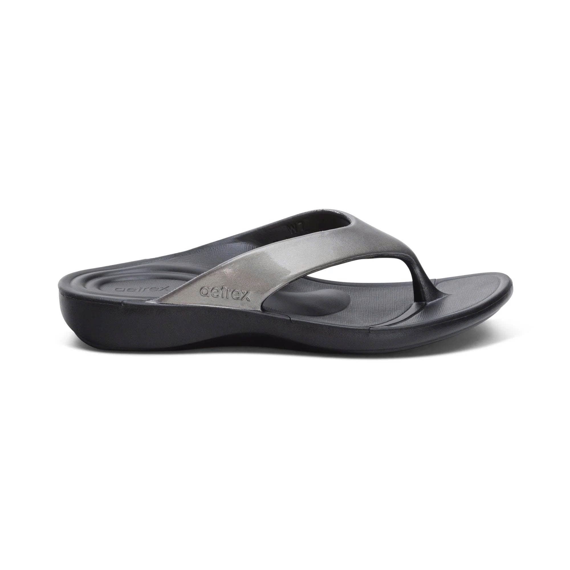  Dép xỏ ngón sức khỏe nữ Aetrex Maui Pewter 