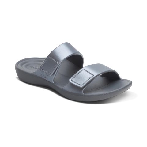  Dép quai ngang sức khỏe nữ Aetrex Kaia Pewter 