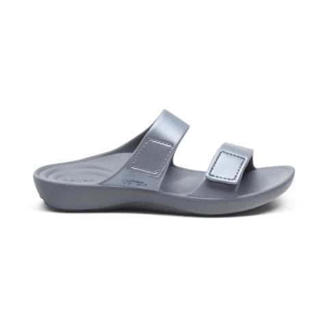 Dép quai ngang sức khỏe nữ Aetrex Kaia Pewter 