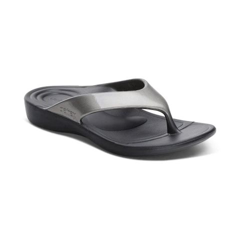  Dép xỏ ngón sức khỏe nữ Aetrex Maui Pewter 