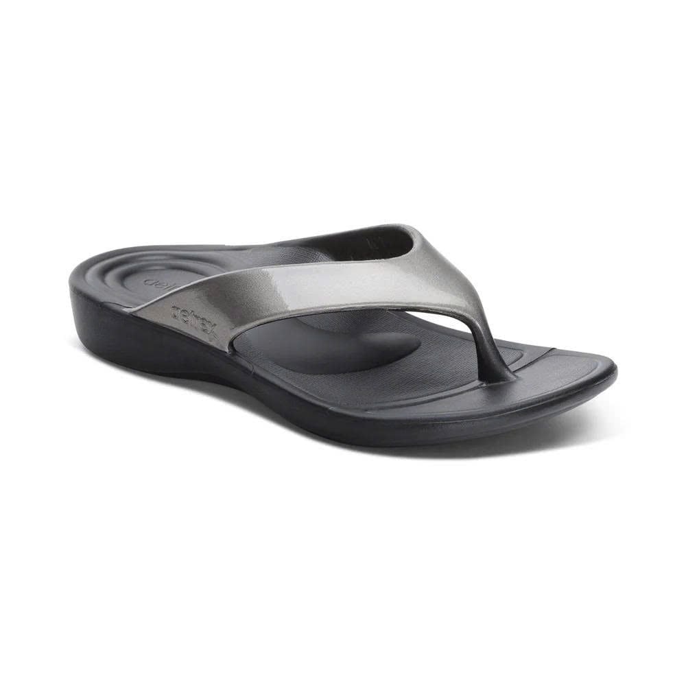  Dép xỏ ngón sức khỏe nữ Aetrex Maui Pewter 