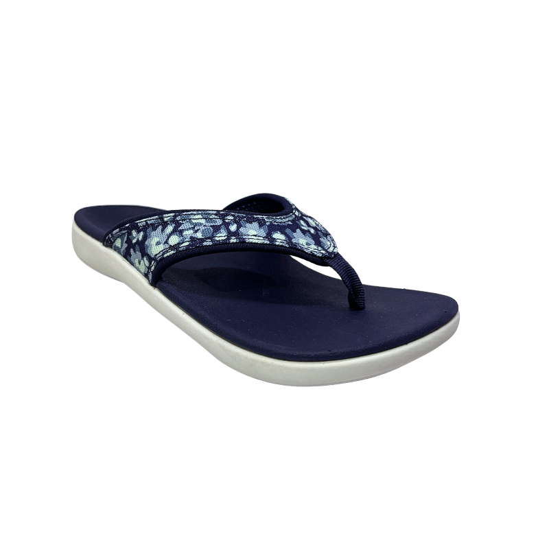  Dép xỏ ngón sức khỏe nữ Revitalign Yumi Mod Floral Blue 