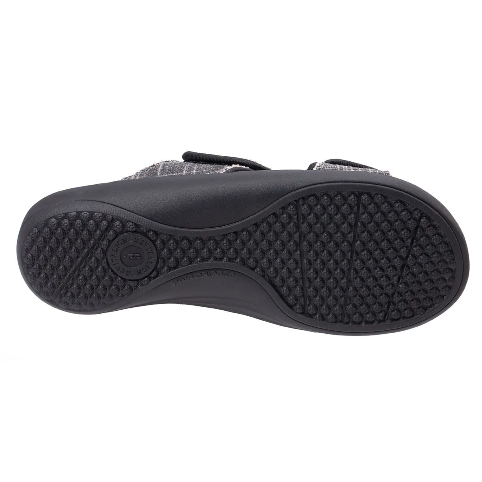  Dép quai ngang sức khỏe nam Revitalign Canvas Black 