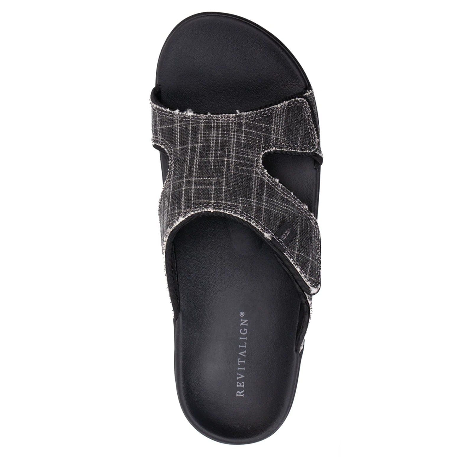  Dép quai ngang sức khỏe nam Revitalign Canvas Black 