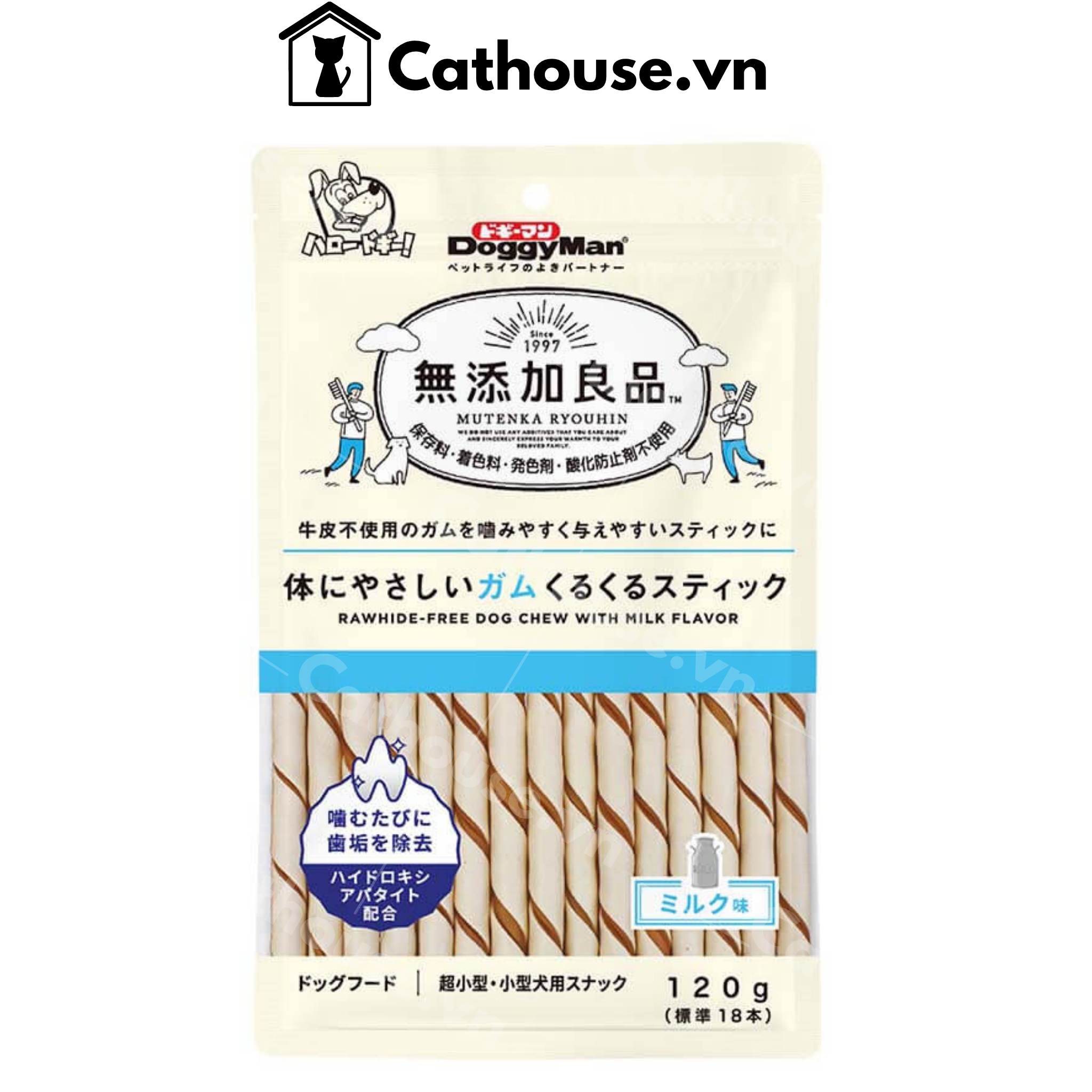  Snack Doggyman Que Gặm Hương Sữa Doggyman 120G 