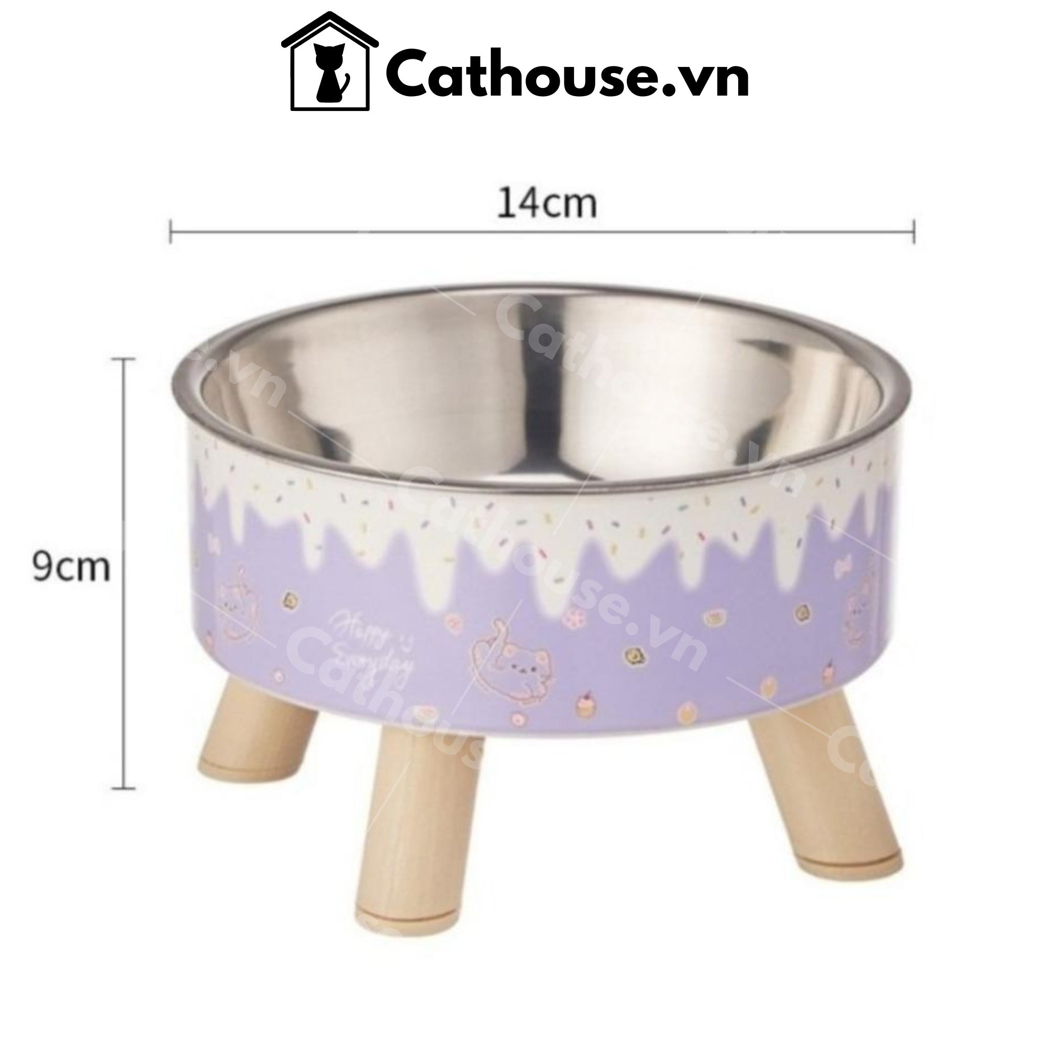  Bát Đơn Inox Đế Cao 4 Chân 