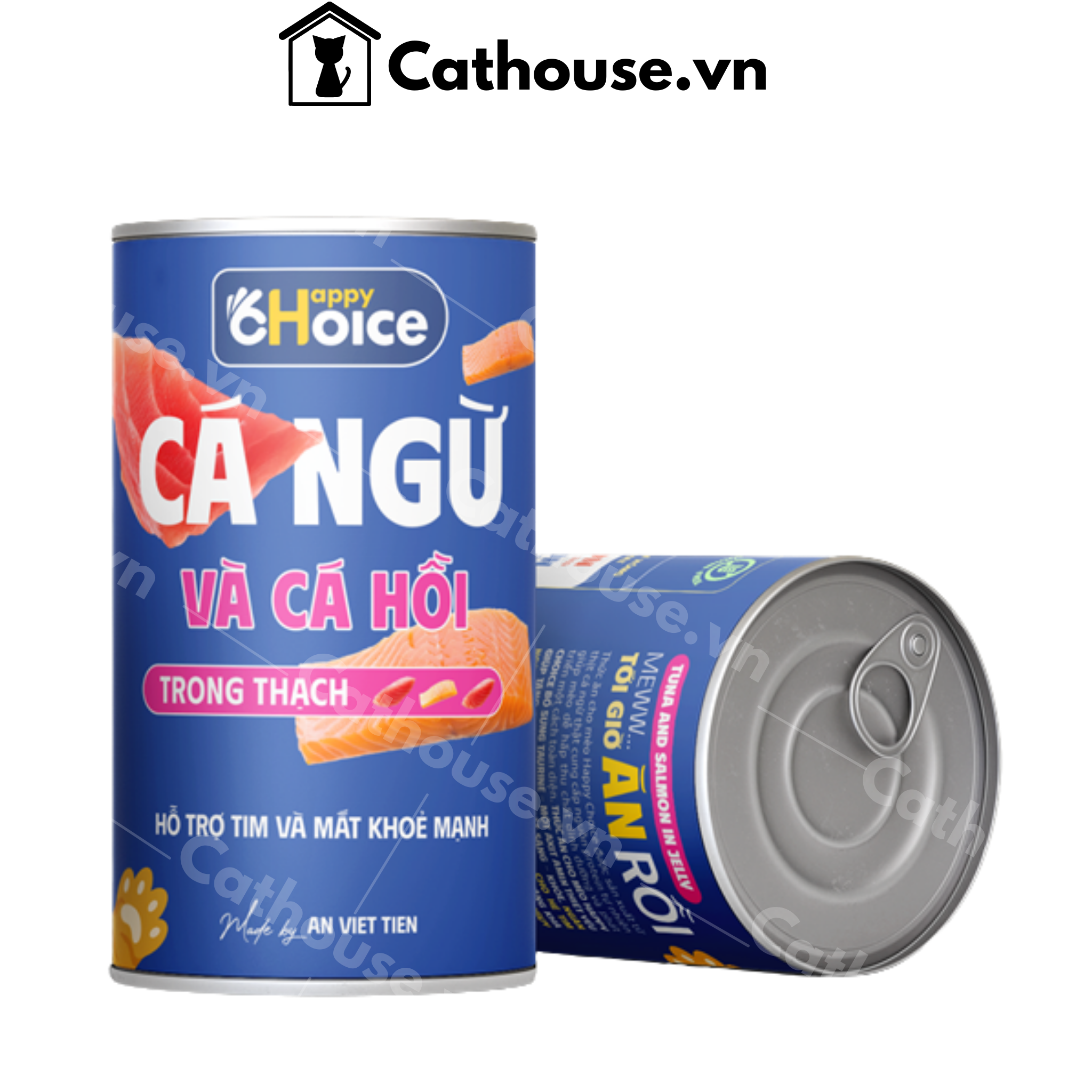  Pate Mèo Happy Choice Lon 400G 