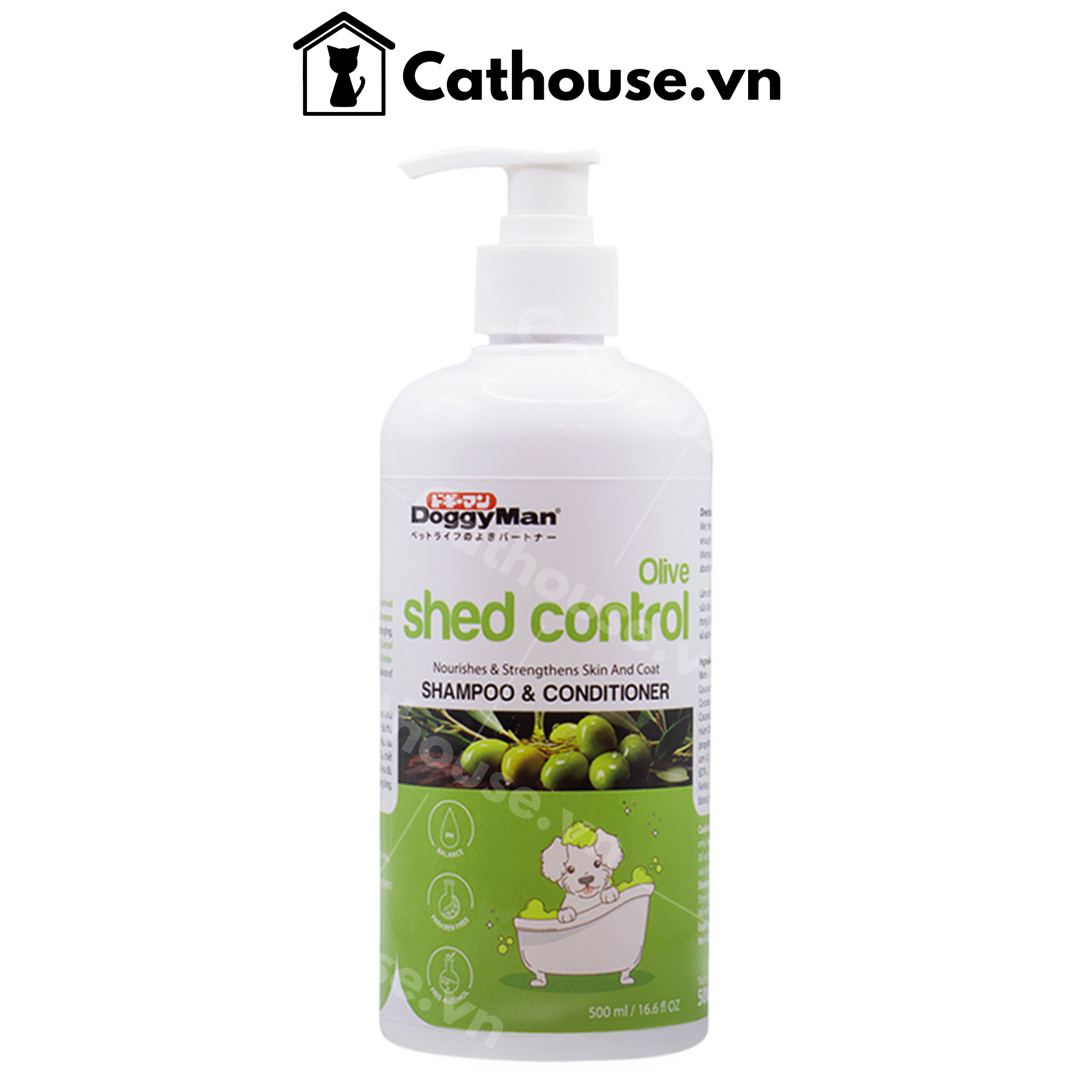  Sữa Tắm DoggyMan Shed Control Chăm Sóc Da Lông 85202 