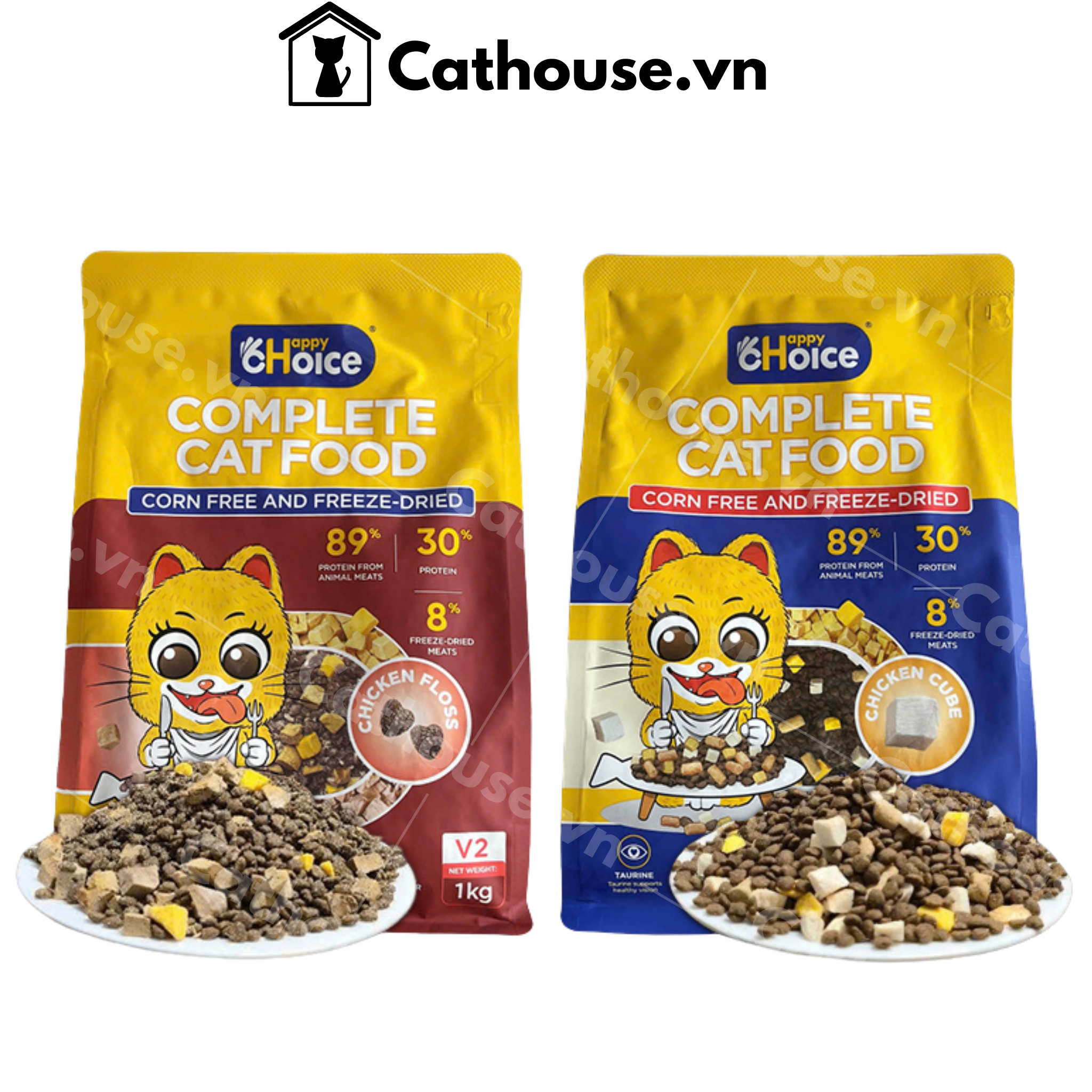  Hạt Mèo Happy Choice Có Topping 1KG 