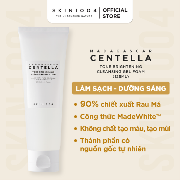  Sữa rửa mặt Skin 1004 Madagascar Centella Tone Brightening Cleansing Gel Foam 125ml 