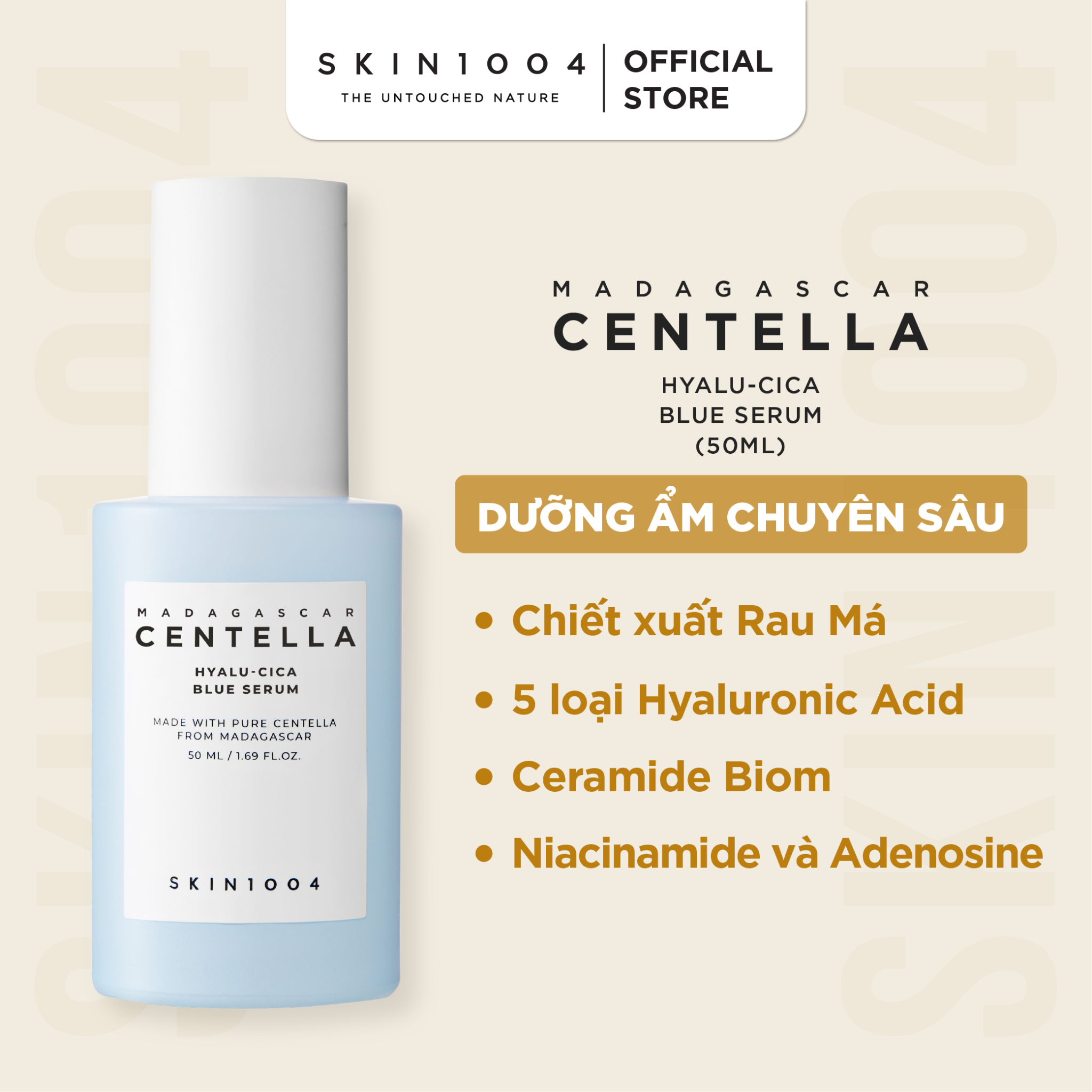  Tinh chất cấp ẩm Skin1004 Madagascar Centella Hyalu-cica Blue Serum 50ml 