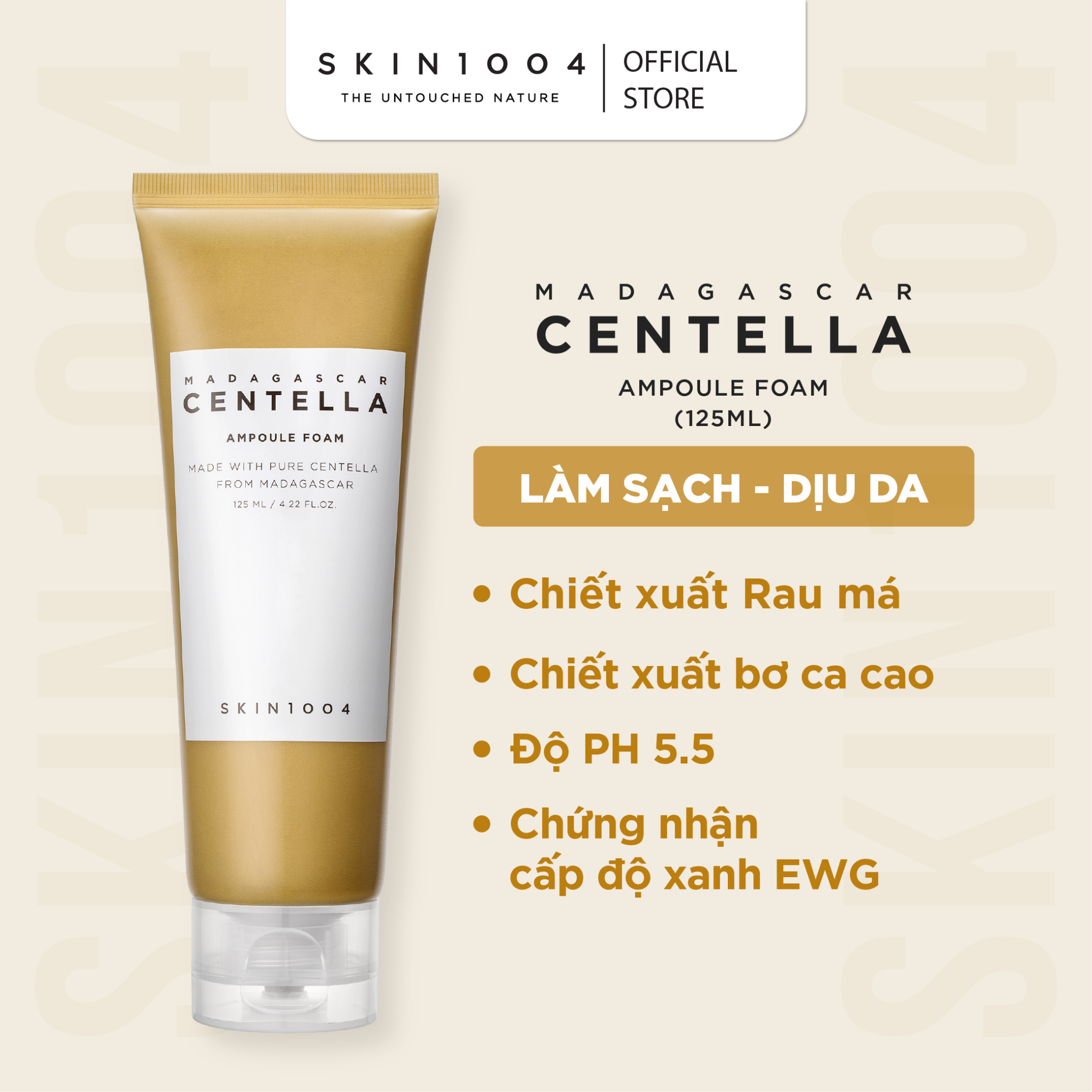  Sữa Rửa Rặt SKIN1004 Madagascar Centella Ampoule Foam 125ml 