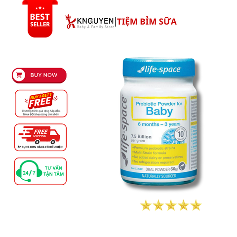  Men vi sinh Úc Life Space Baby 0-3Y 