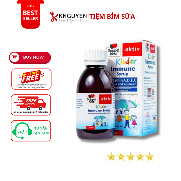  Tăng Đề Kháng Kinder Immune Syrup, 150ml, Doppelherz 