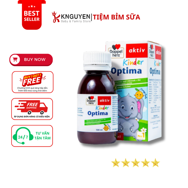  Doppelherz Kinder Optima – Bổ Sung Vitamin Và Khoáng Chất (100ml) 